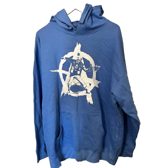 Sons of Anarchy Misfits band Hoodie Men's 2XL Blue Pullover New - Picture 1 of 9